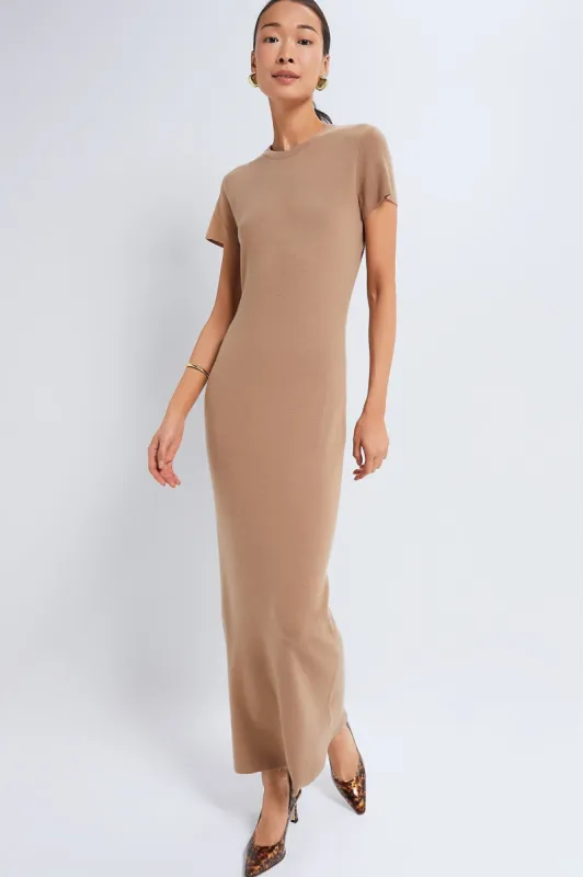 Tan Cashmere T-Shirt Maxi Dress sold by Tuckernuck