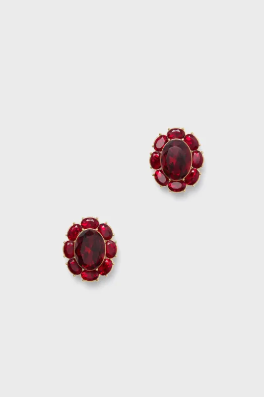 Ruby Crystal Emaline Studs sold by Tuckernuck
