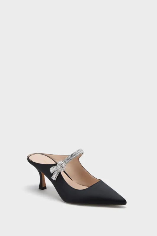 Black Satin Mae Heels sold by Tuckernuck