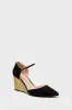 Black and Gold Darcy Wedges sold by Tuckernuck