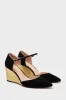 Black and Gold Darcy Wedges sold by Tuckernuck