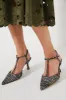 Black Multi Tweed Margot Heels sold by Tuckernuck