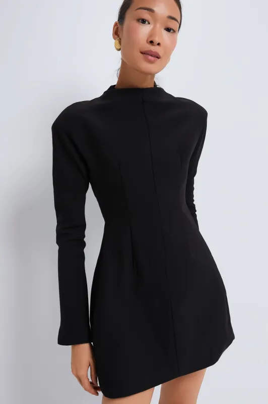 Black Wool Contoured Turtleneck Long Sleeve Mini Dress sold by Tuckernuck