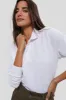White Long Sleeve Pique Holmes Boyfriend Polo sold by Tuckernuck