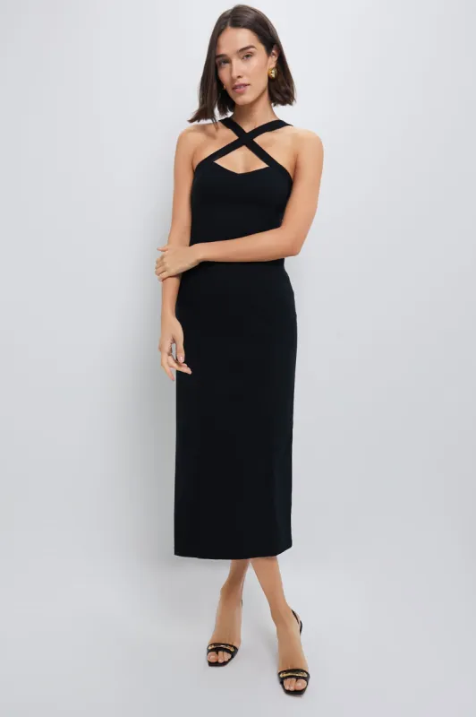 Black Criss-Cross Alice Dress sold by Tuckernuck
