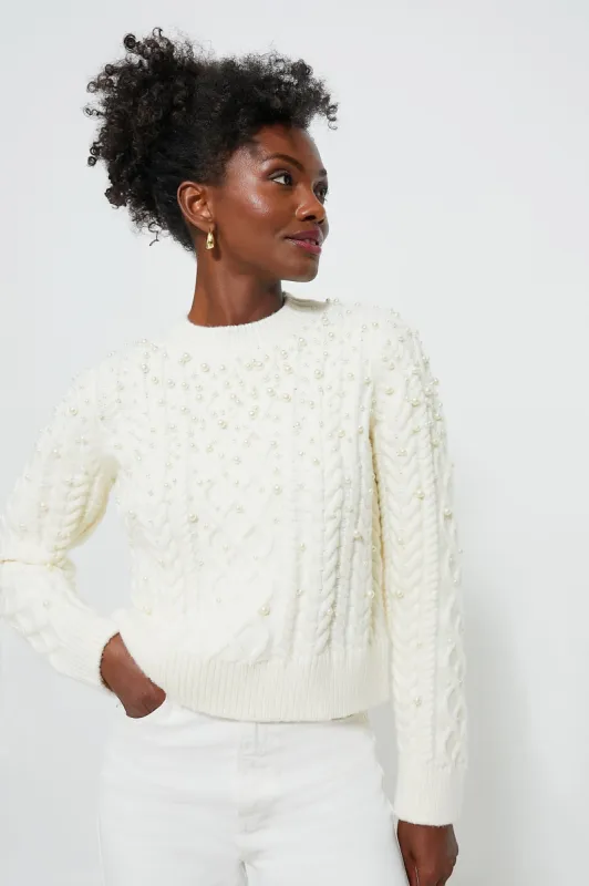 Pearl Embellished Ellis Sweater made by Hyacinth House
