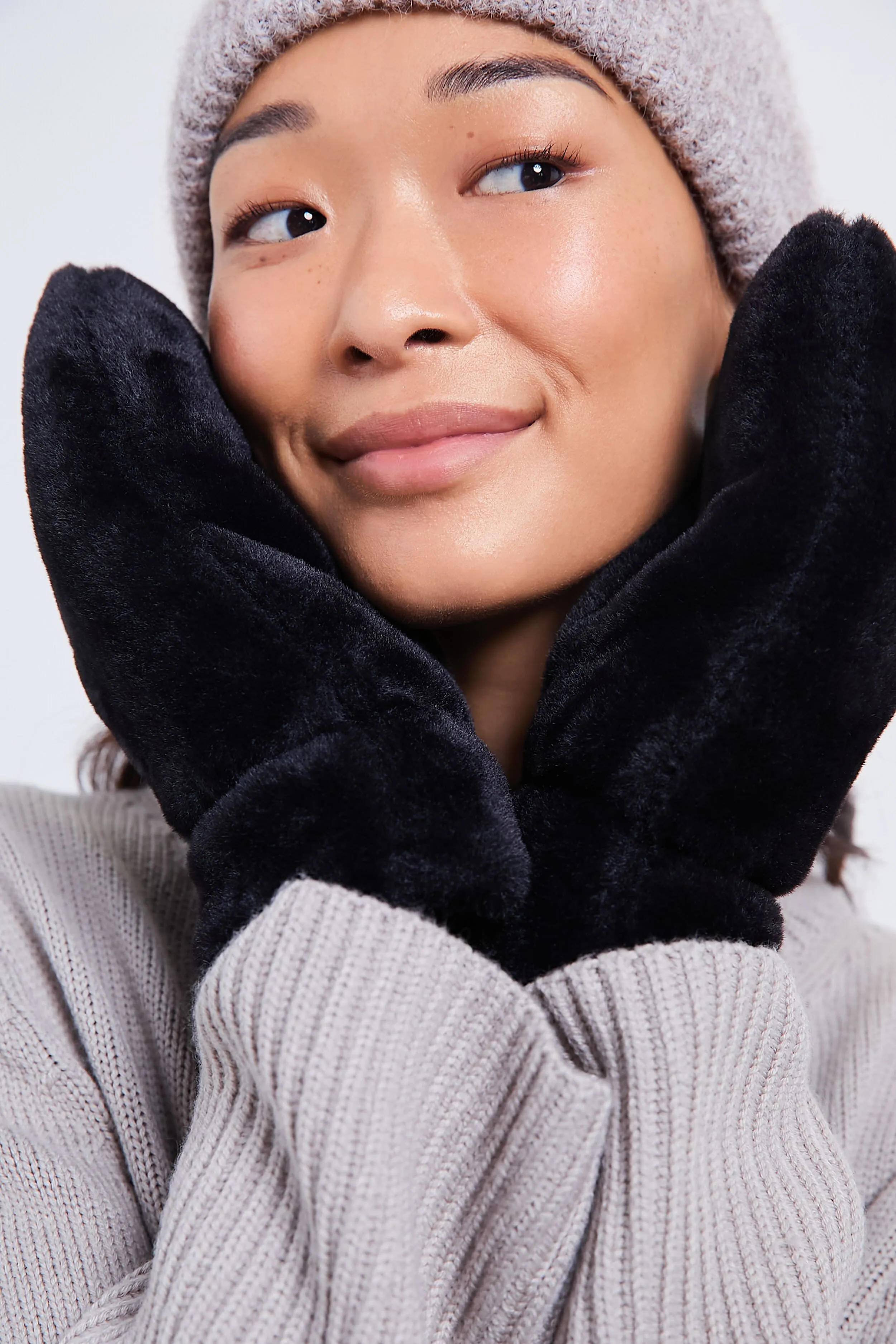 Black Faux Fur Mitten sold by Tuckernuck product image thumbnail 2