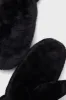 Black Faux Fur Mitten sold by Tuckernuck