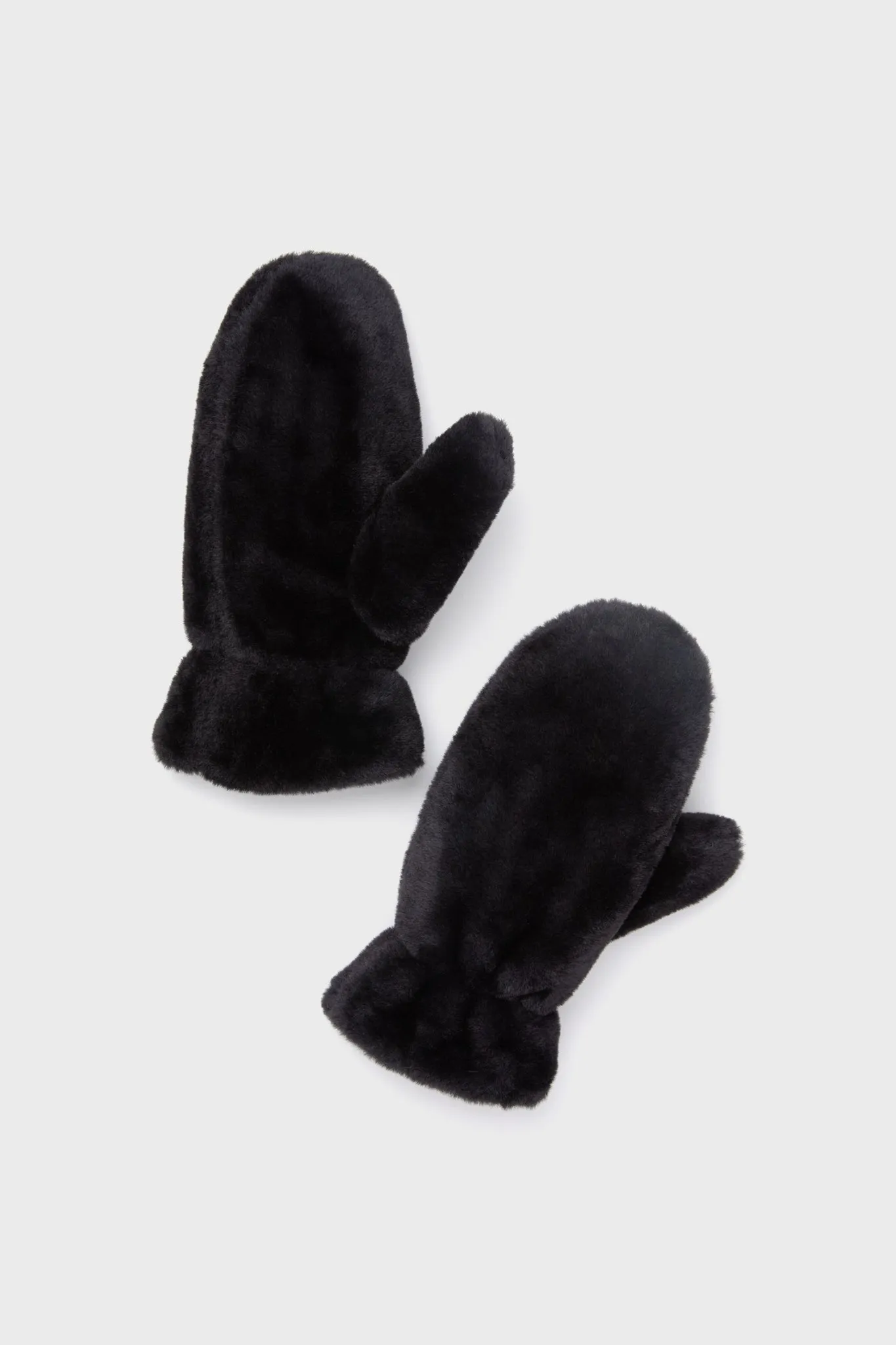 Black Faux Fur Mitten sold by Tuckernuck