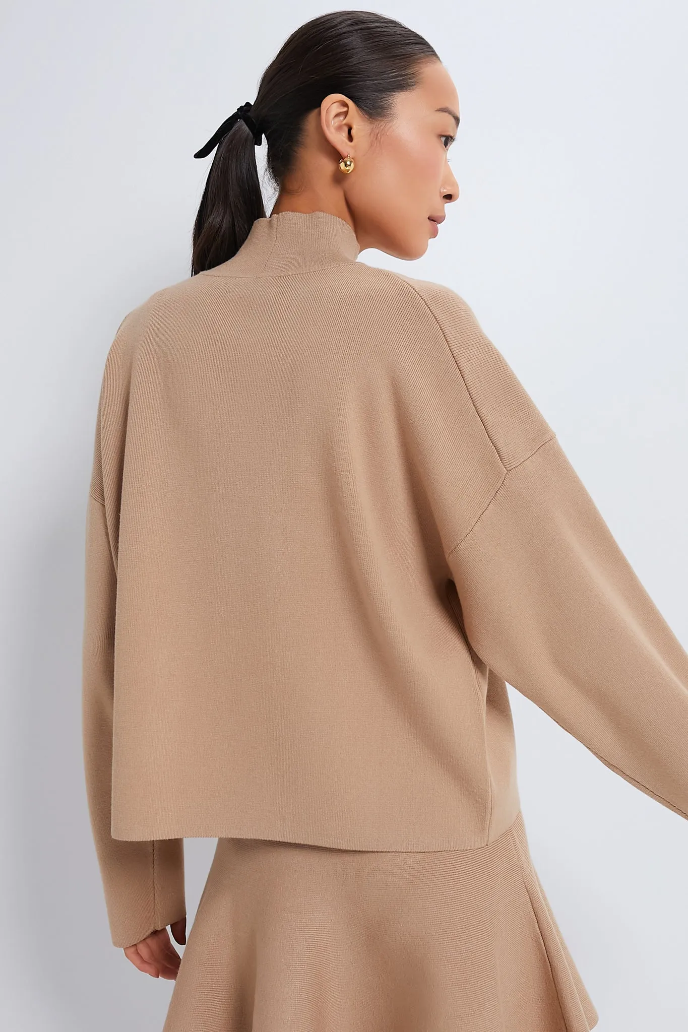 Tan Cessie High Neck Sweater sold by Tuckernuck product image thumbnail 3