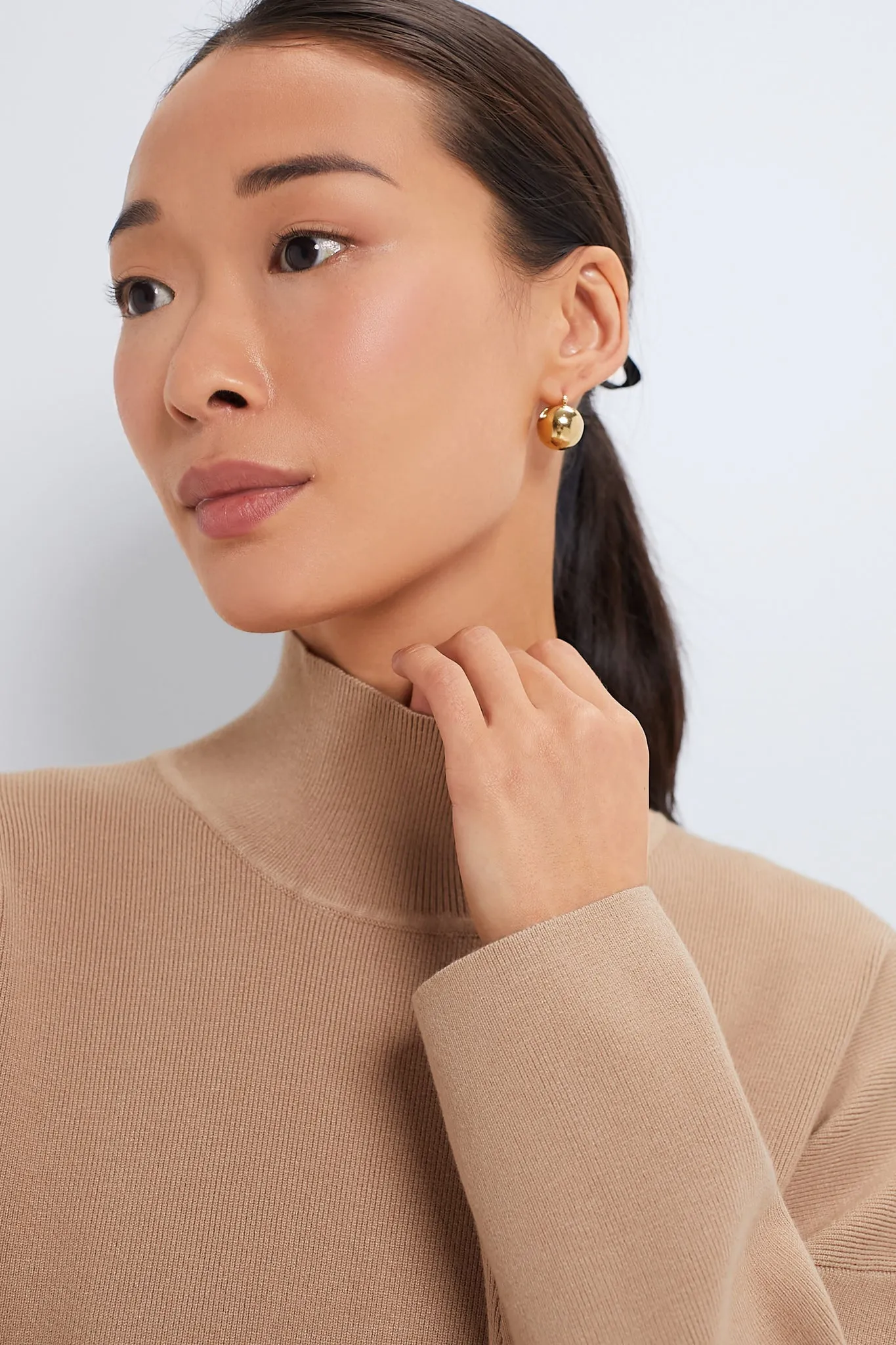 Tan Cessie High Neck Sweater sold by Tuckernuck product image thumbnail 4