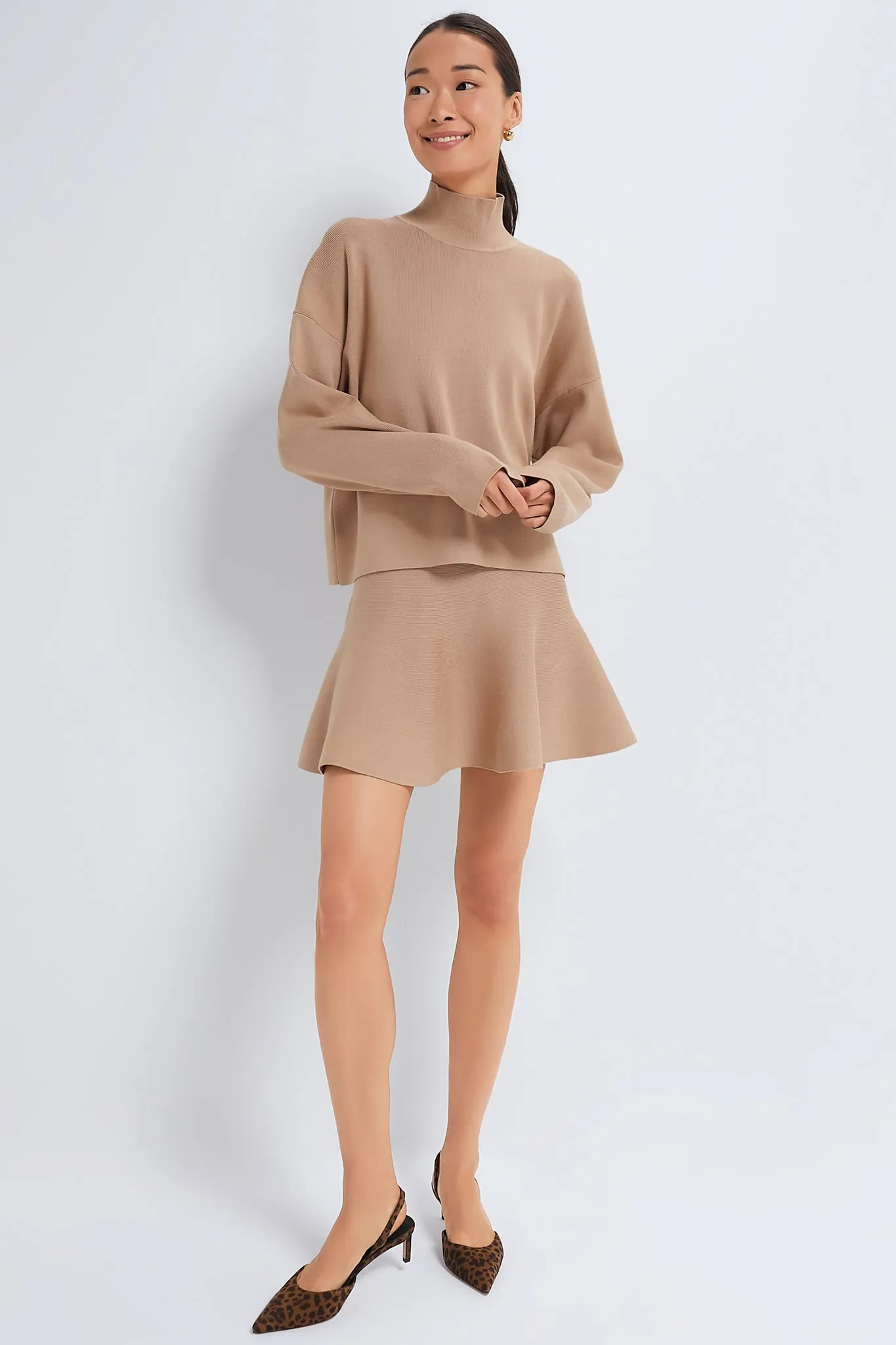 Tan Cessie High Neck Sweater sold by Tuckernuck product image thumbnail 5