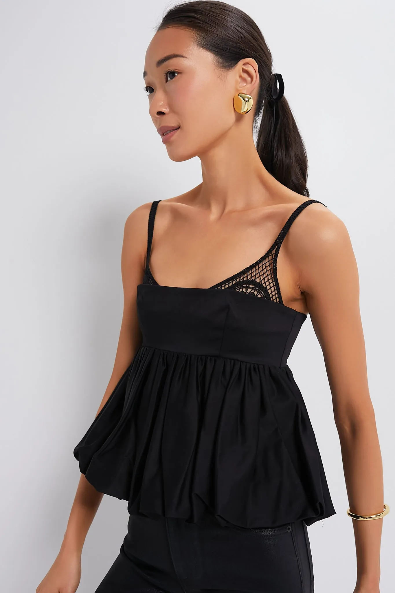 Black Mimi Peplum Top sold by Tuckernuck product image thumbnail 3