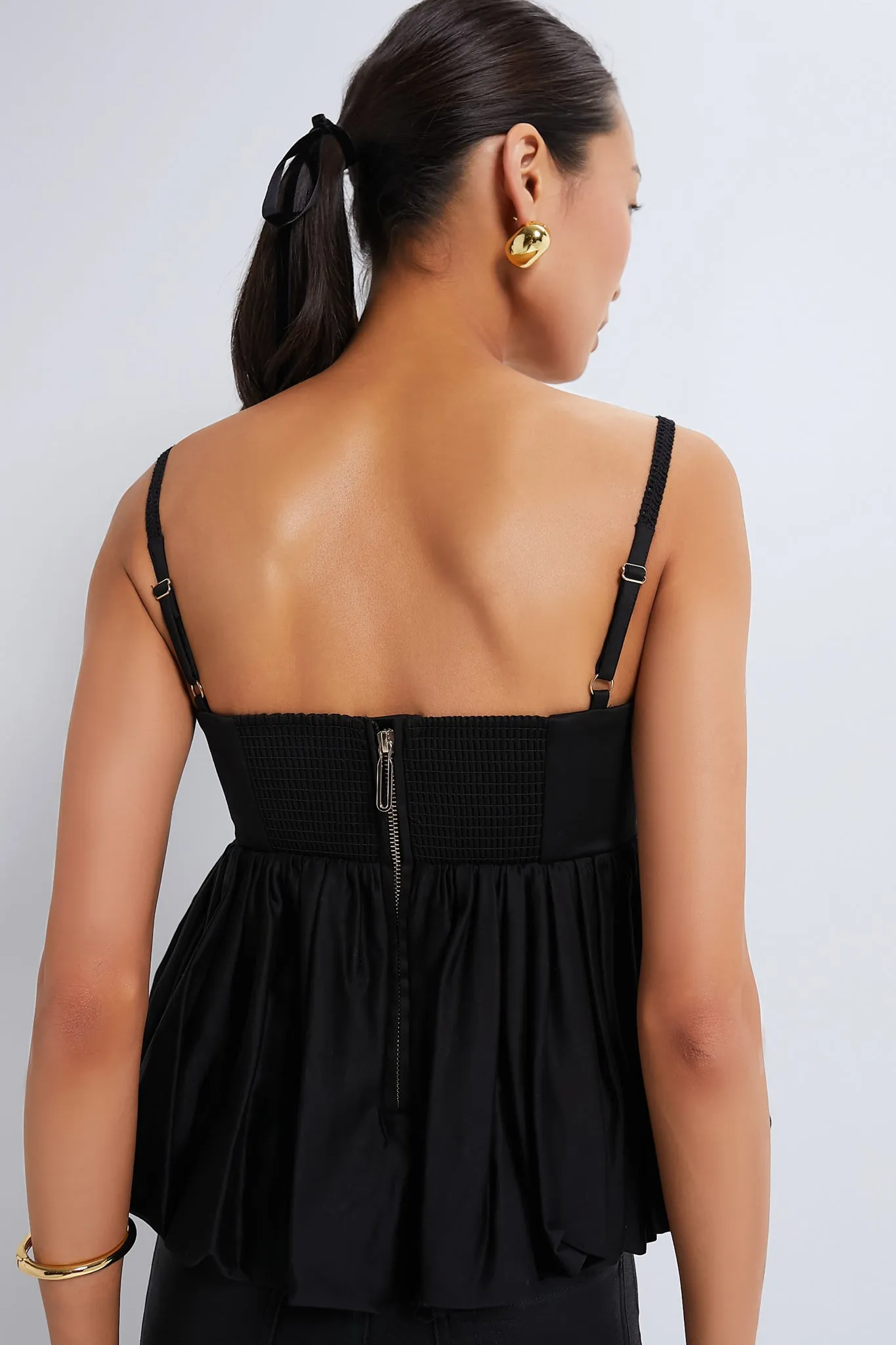 Black Mimi Peplum Top sold by Tuckernuck product image thumbnail 4