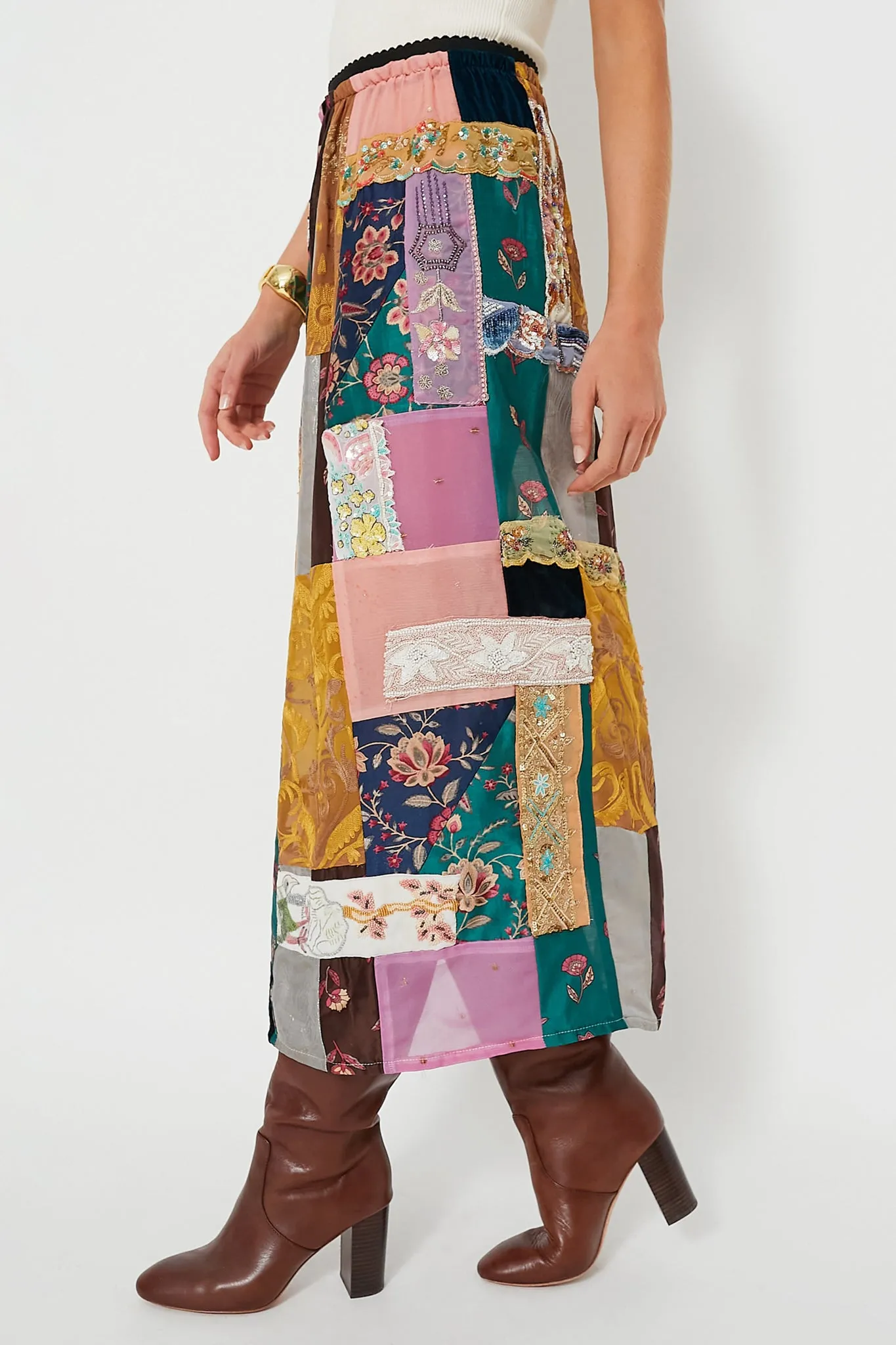 Multi Phoebe Patchwork Skirt sold by Tuckernuck product image thumbnail 3