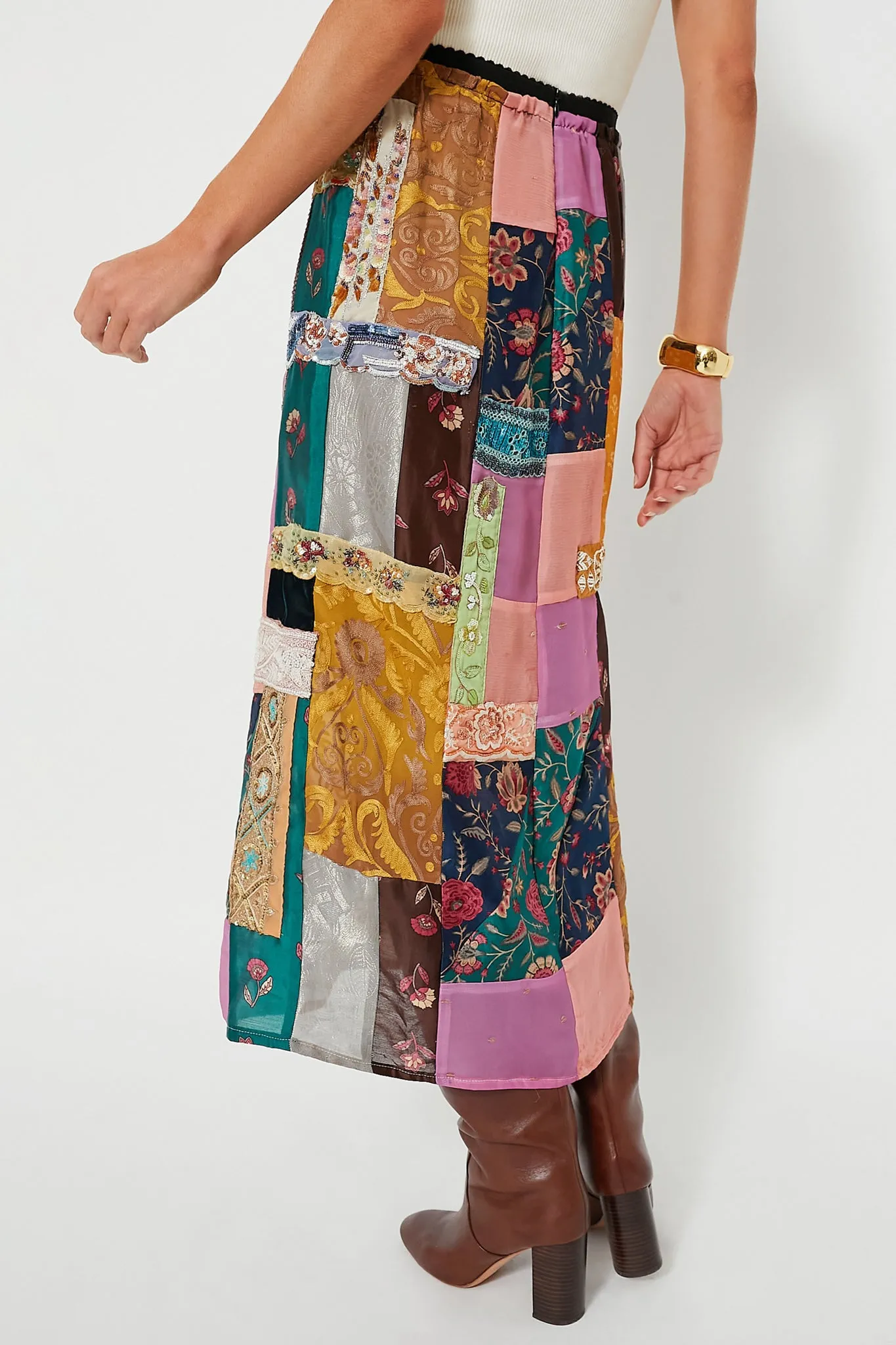Multi Phoebe Patchwork Skirt sold by Tuckernuck product image thumbnail 4