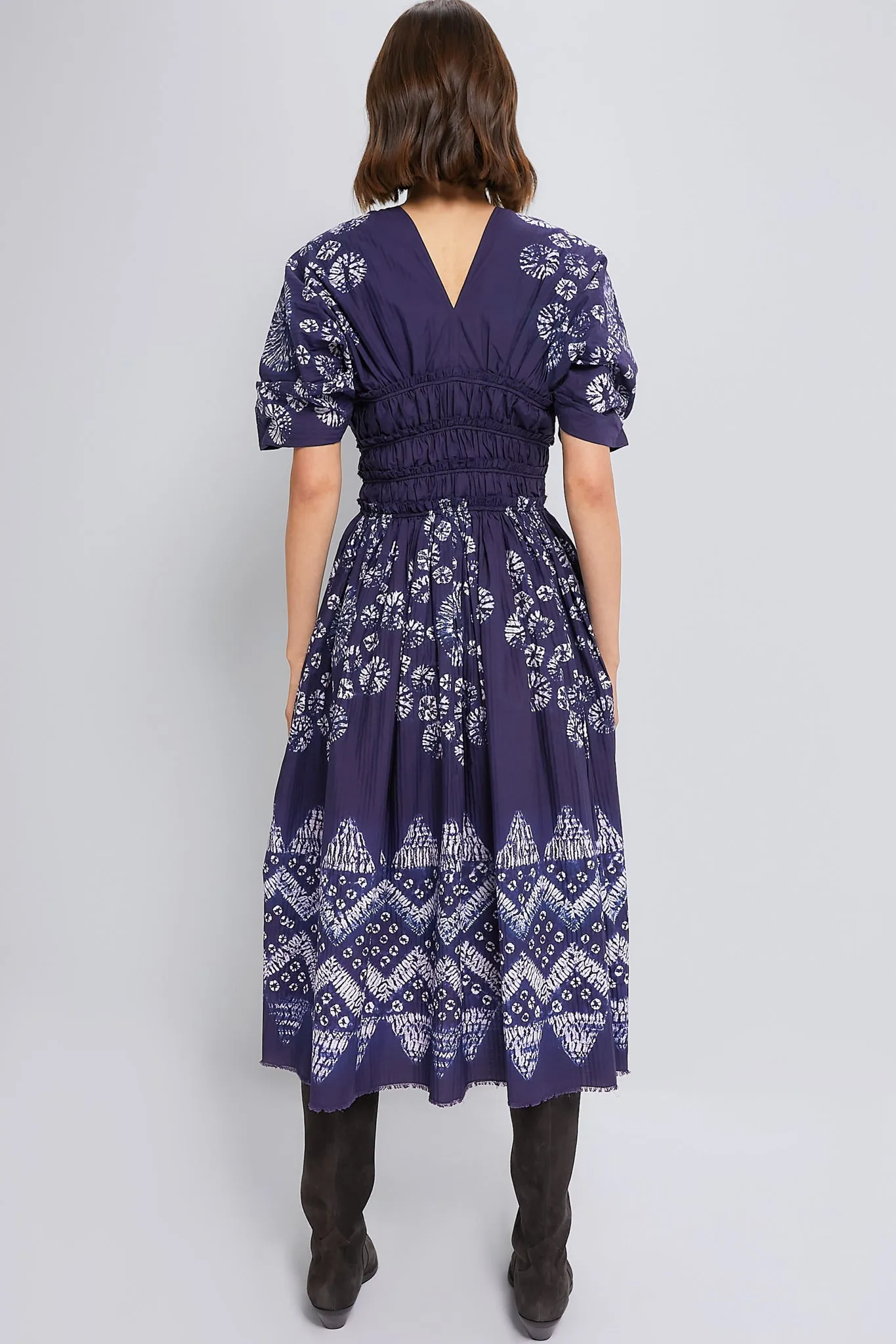 Yana Tie Dye Shortsleeve V-Neck Dress sold by Tuckernuck product image thumbnail 4