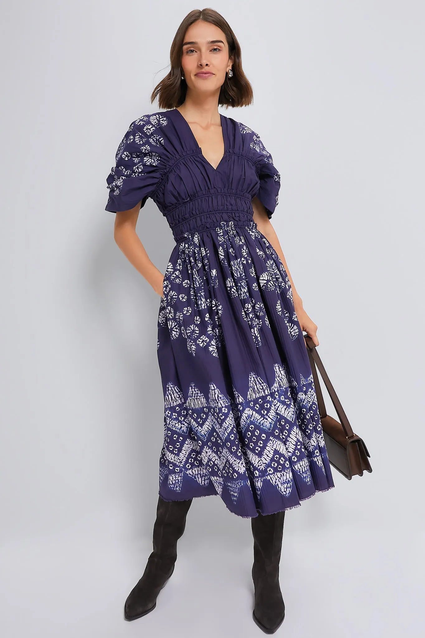 Yana Tie Dye Shortsleeve V-Neck Dress sold by Tuckernuck product image thumbnail 2