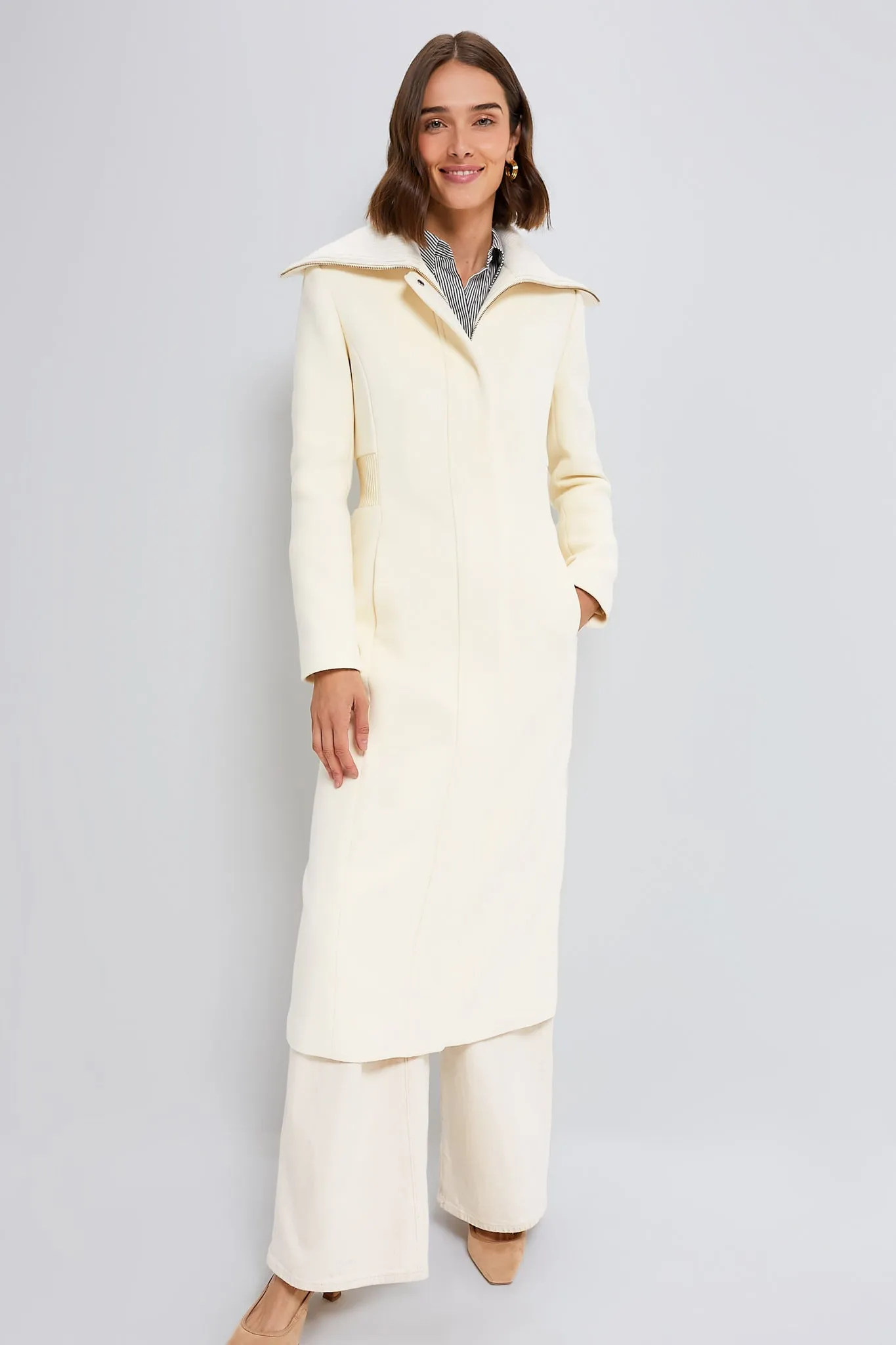 Cream Clarice Wool Coat sold by Tuckernuck