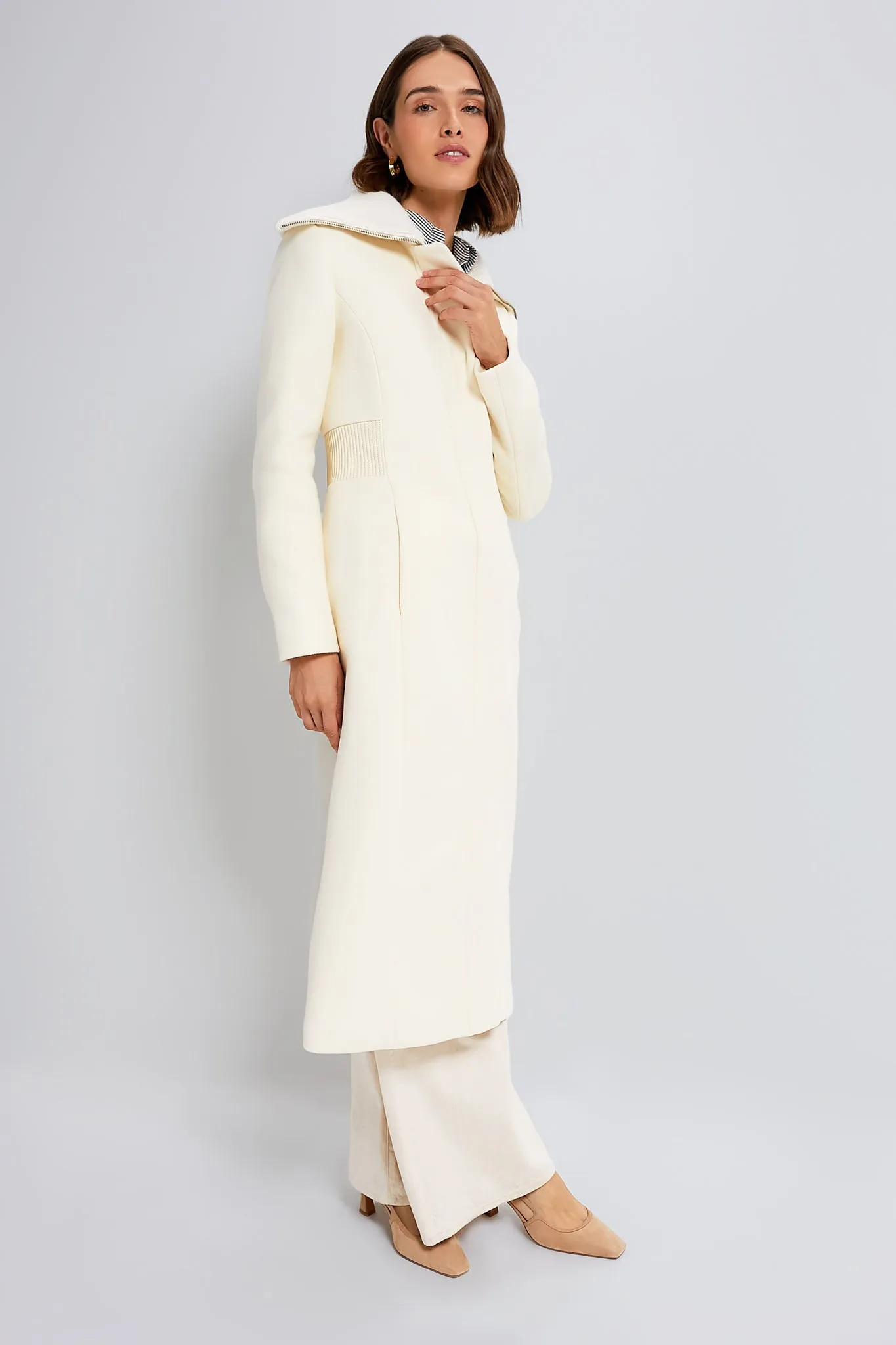 Cream Clarice Wool Coat sold by Tuckernuck product image thumbnail 3