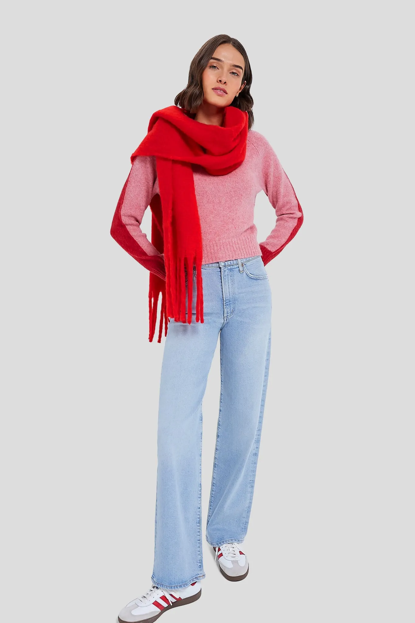 Red Chic Solid Scarf sold by Tuckernuck product image thumbnail 2