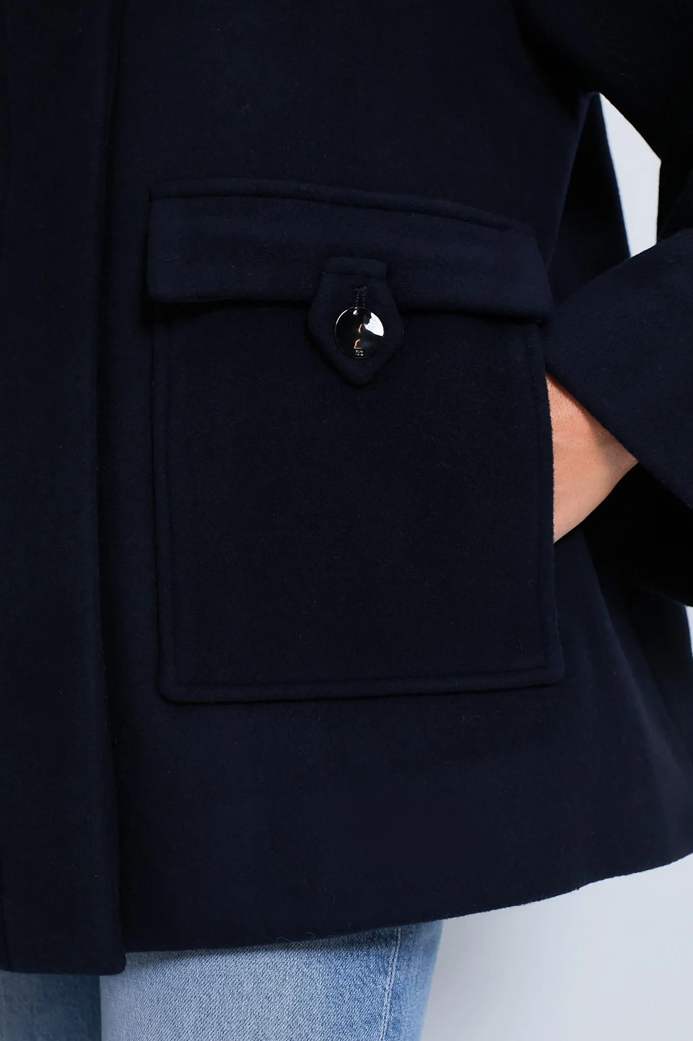 Sky Captain Boiled Wool Midi Jacket sold by Tuckernuck product image thumbnail 5