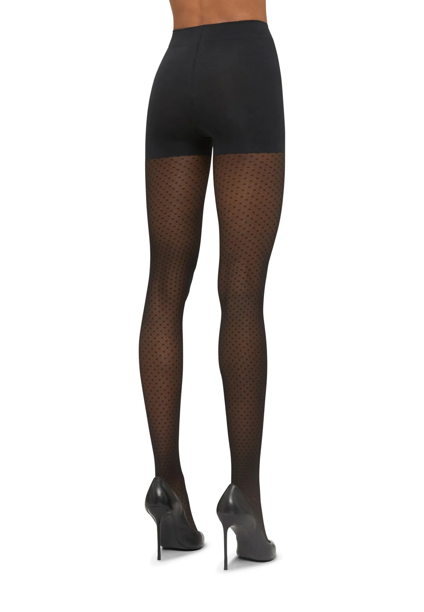 Black Control Dots Tights sold by Tuckernuck product image thumbnail 5
