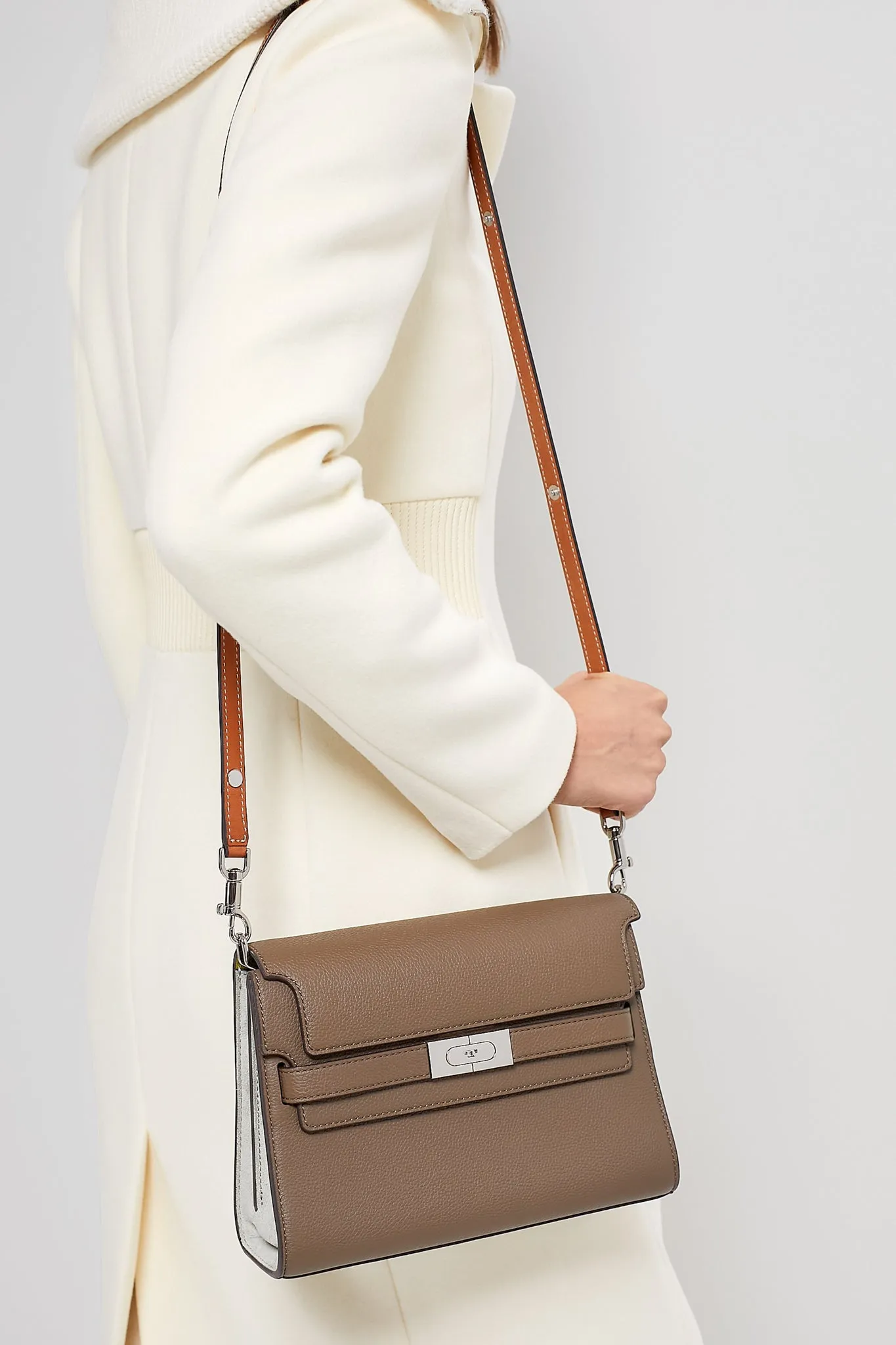 Wild Mushroom Lee Radziwill Color-Block Pebbled Shoulder Bag sold by Tuckernuck product image thumbnail 2