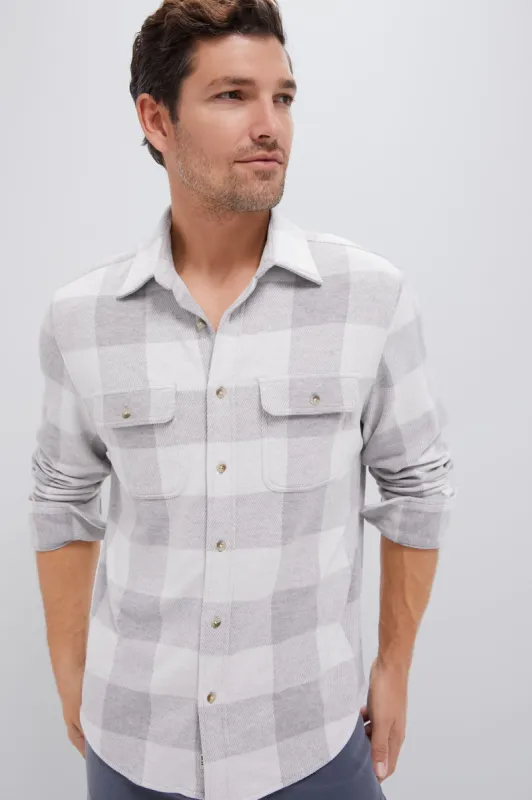 Heather Grey Plaid Dunewood Flannel sold by Tuckernuck