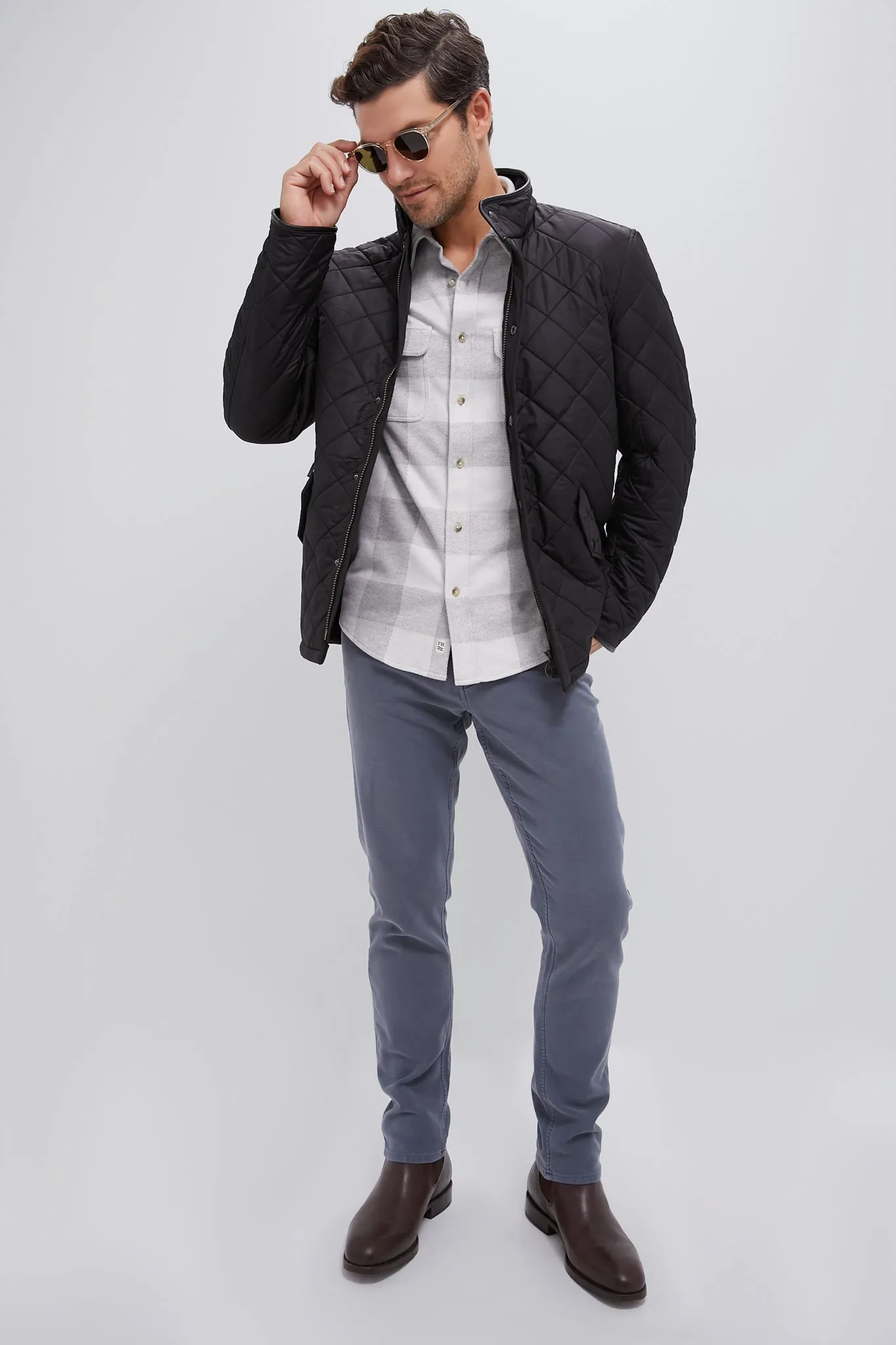 Heather Grey Plaid Dunewood Flannel sold by Tuckernuck product image thumbnail 2