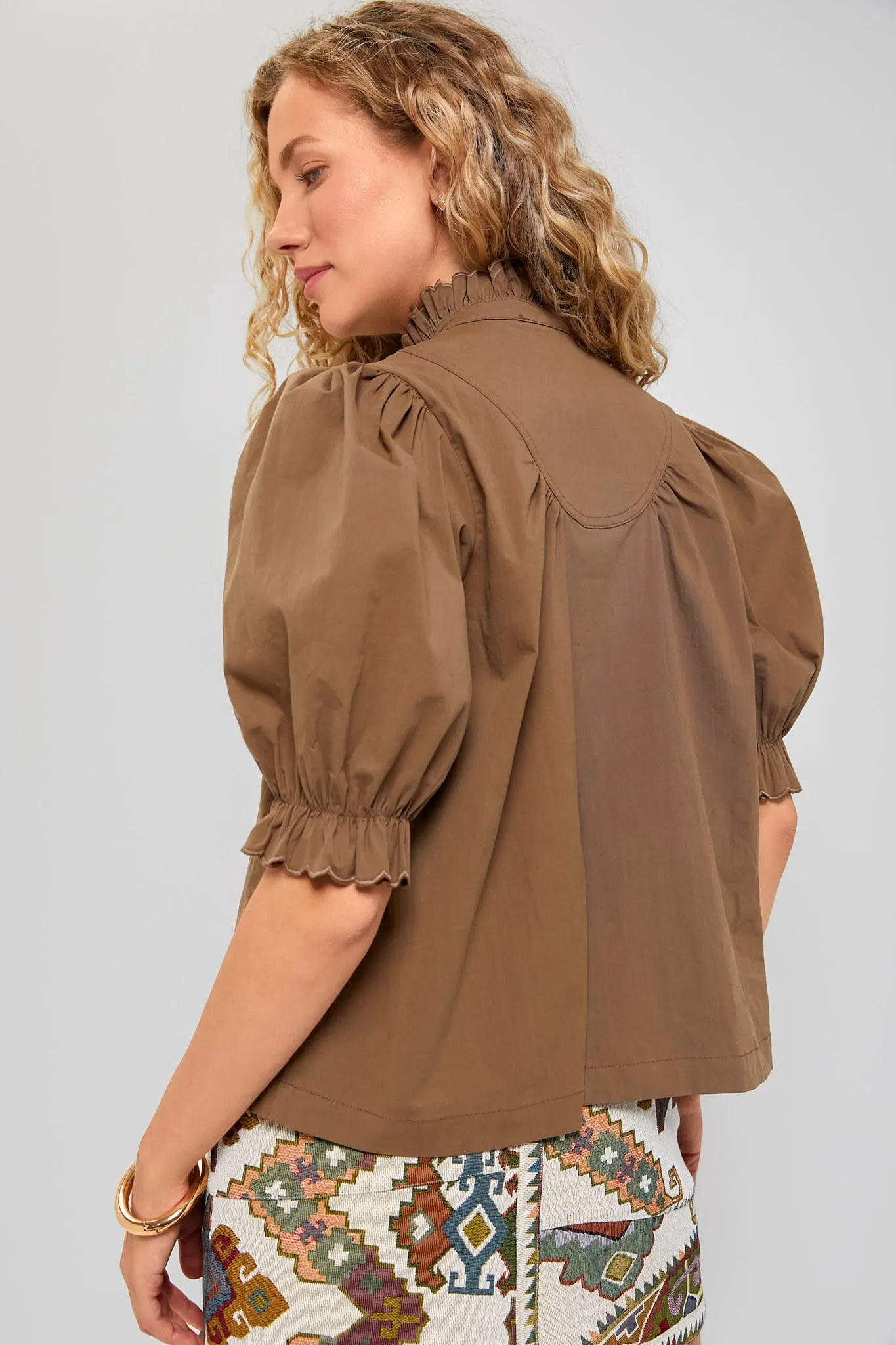 Chestnut Brown Selena Blouse sold by Tuckernuck product image thumbnail 4