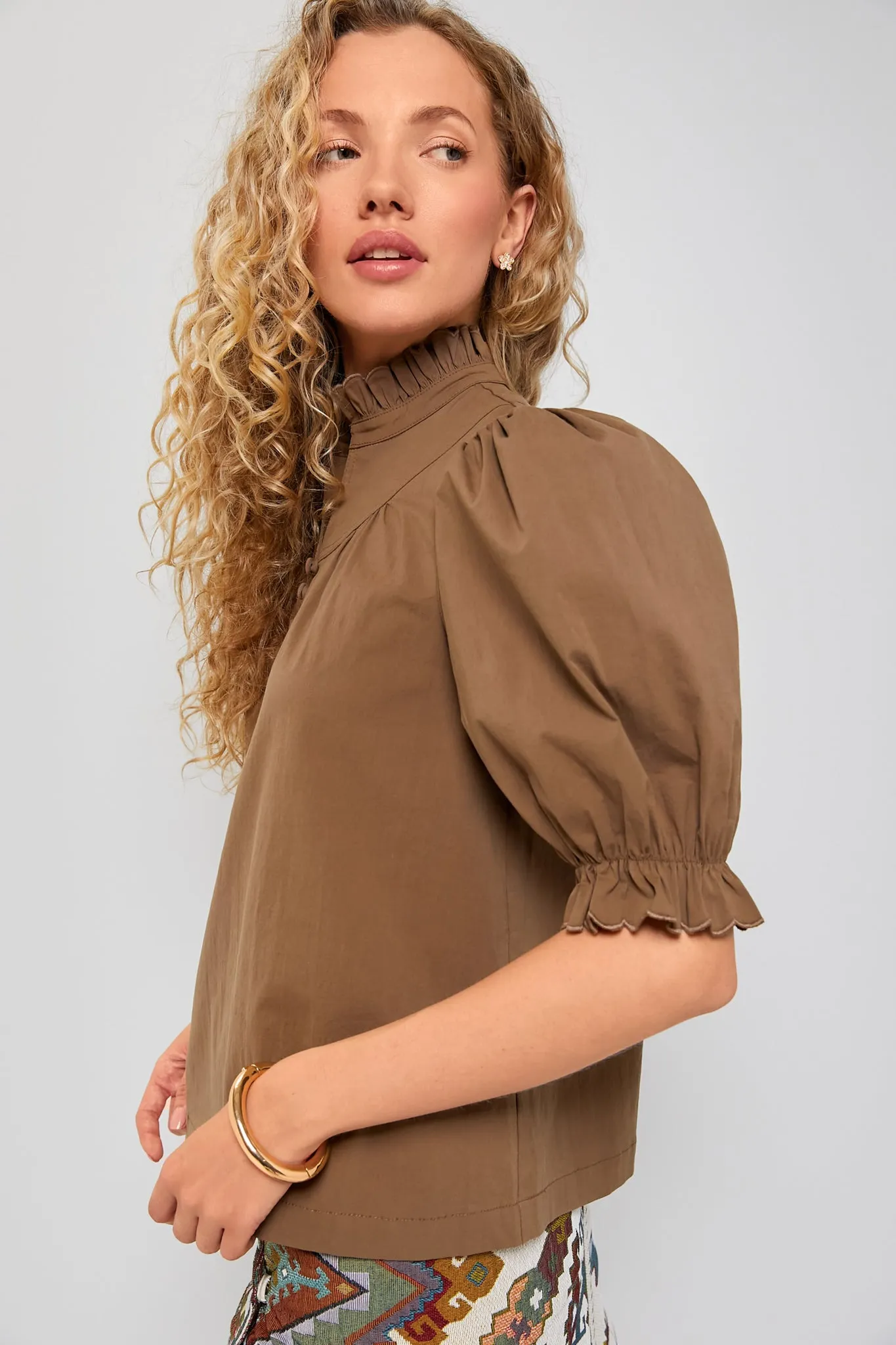 Chestnut Brown Selena Blouse sold by Tuckernuck product image thumbnail 3