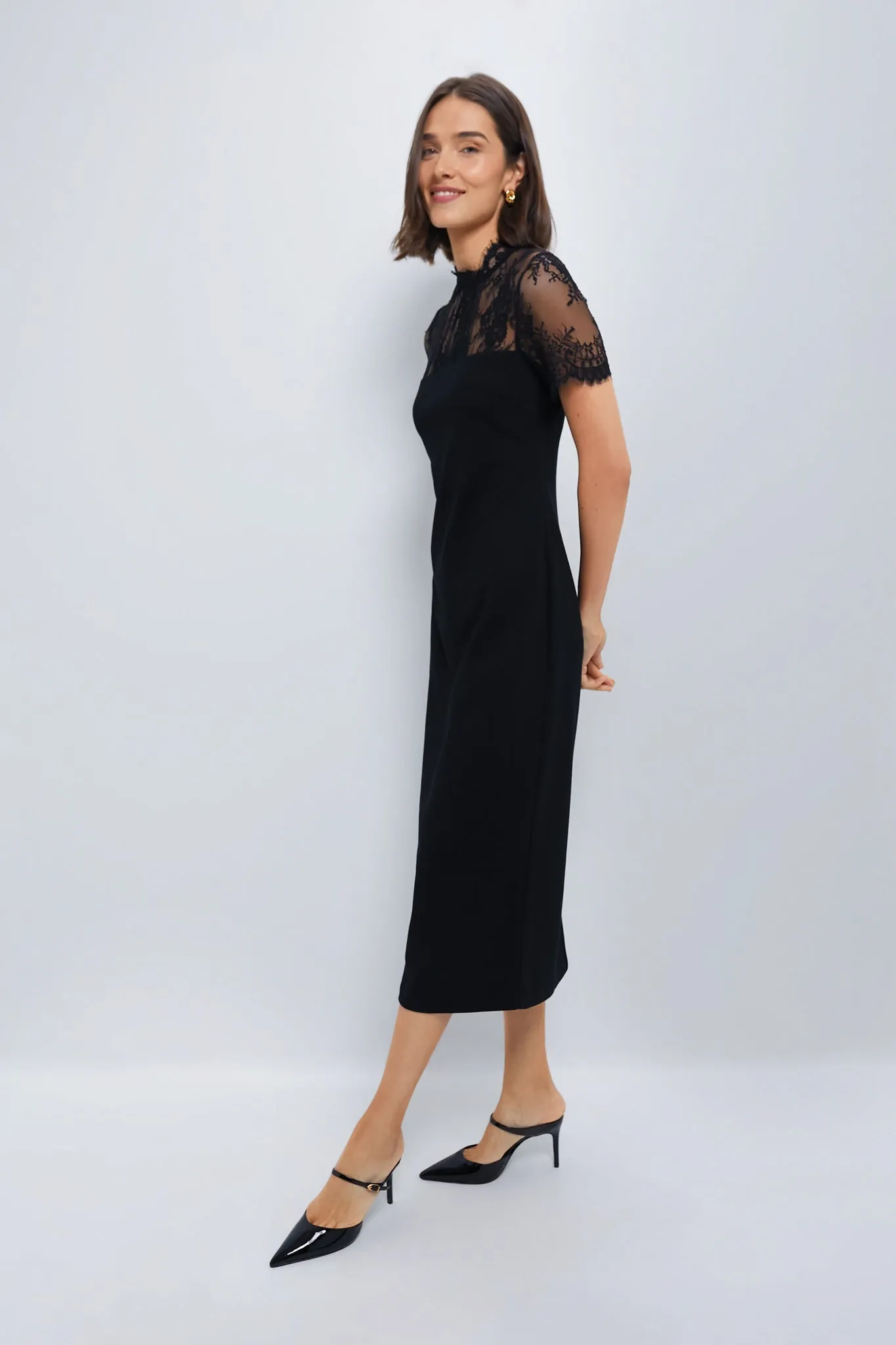 Black Lace Agatha Midi Dress sold by Tuckernuck product image thumbnail 3