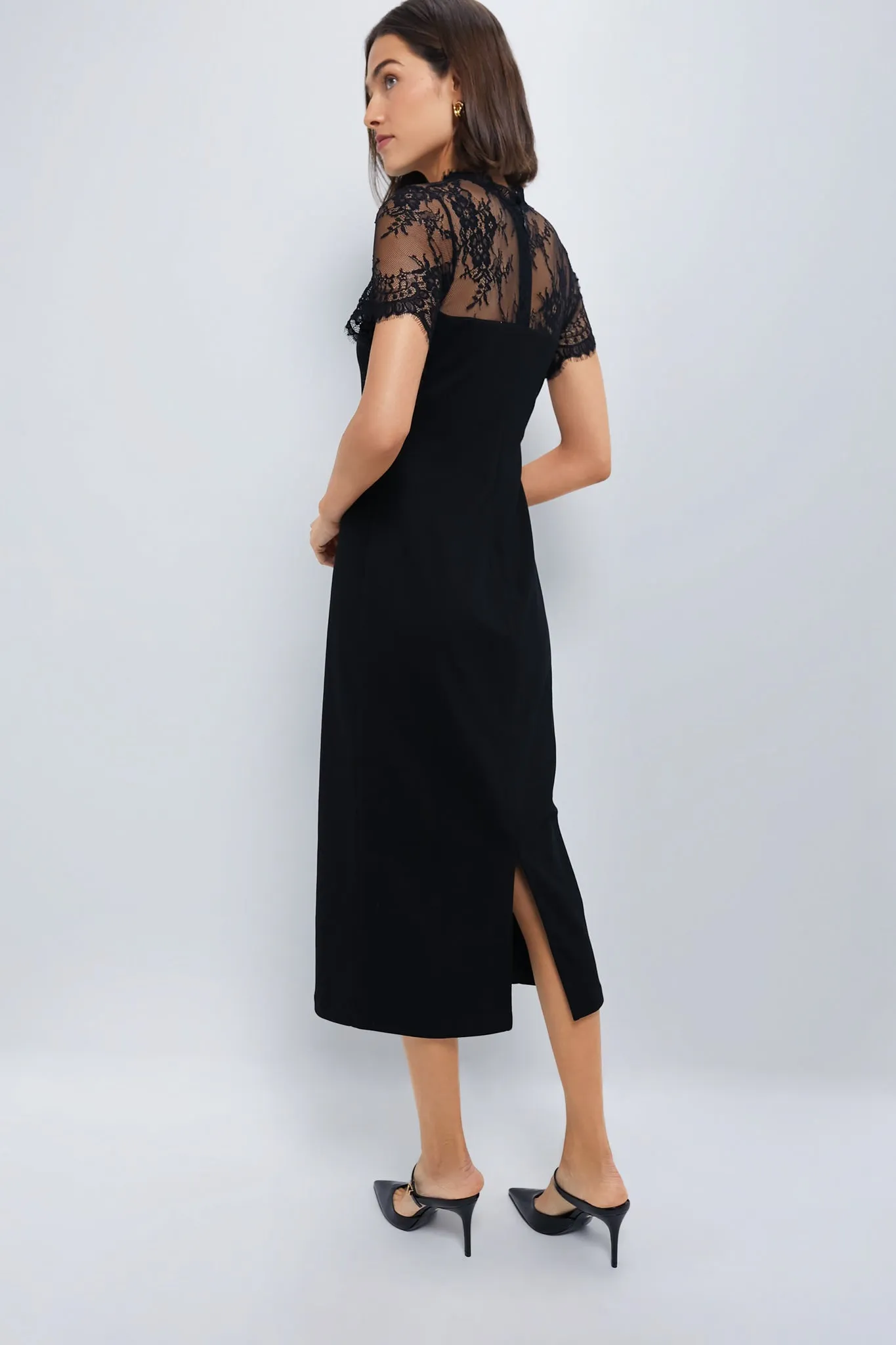 Black Lace Agatha Midi Dress sold by Tuckernuck product image thumbnail 4