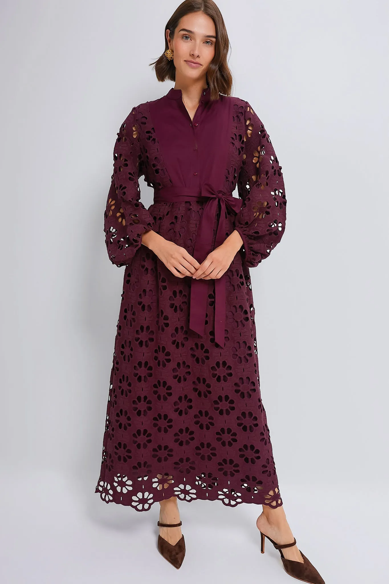 Merlot Lace Calliope Dress sold by Tuckernuck