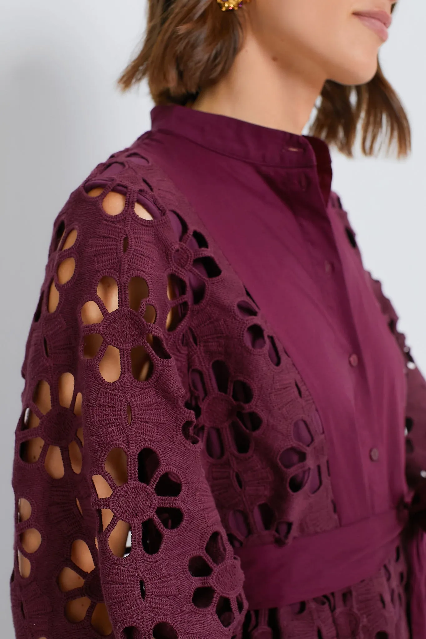 Merlot Lace Calliope Dress sold by Tuckernuck product image thumbnail 5