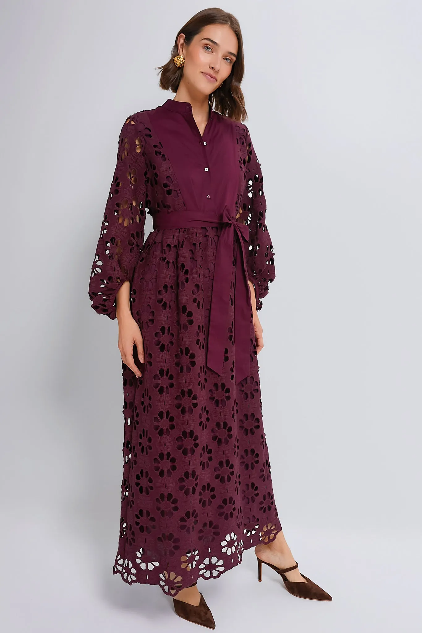 Merlot Lace Calliope Dress sold by Tuckernuck product image thumbnail 3
