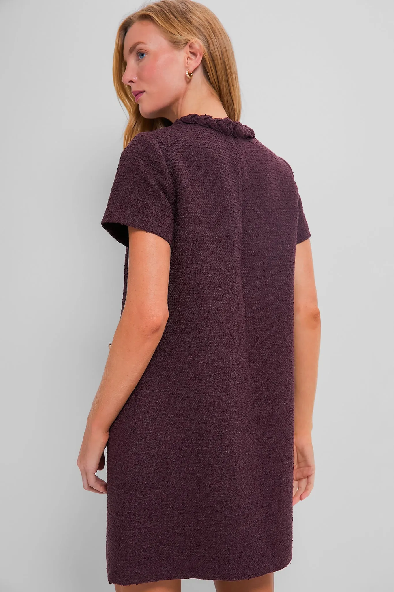 Oxblood Tweed Jackie Dress sold by Tuckernuck product image thumbnail 4