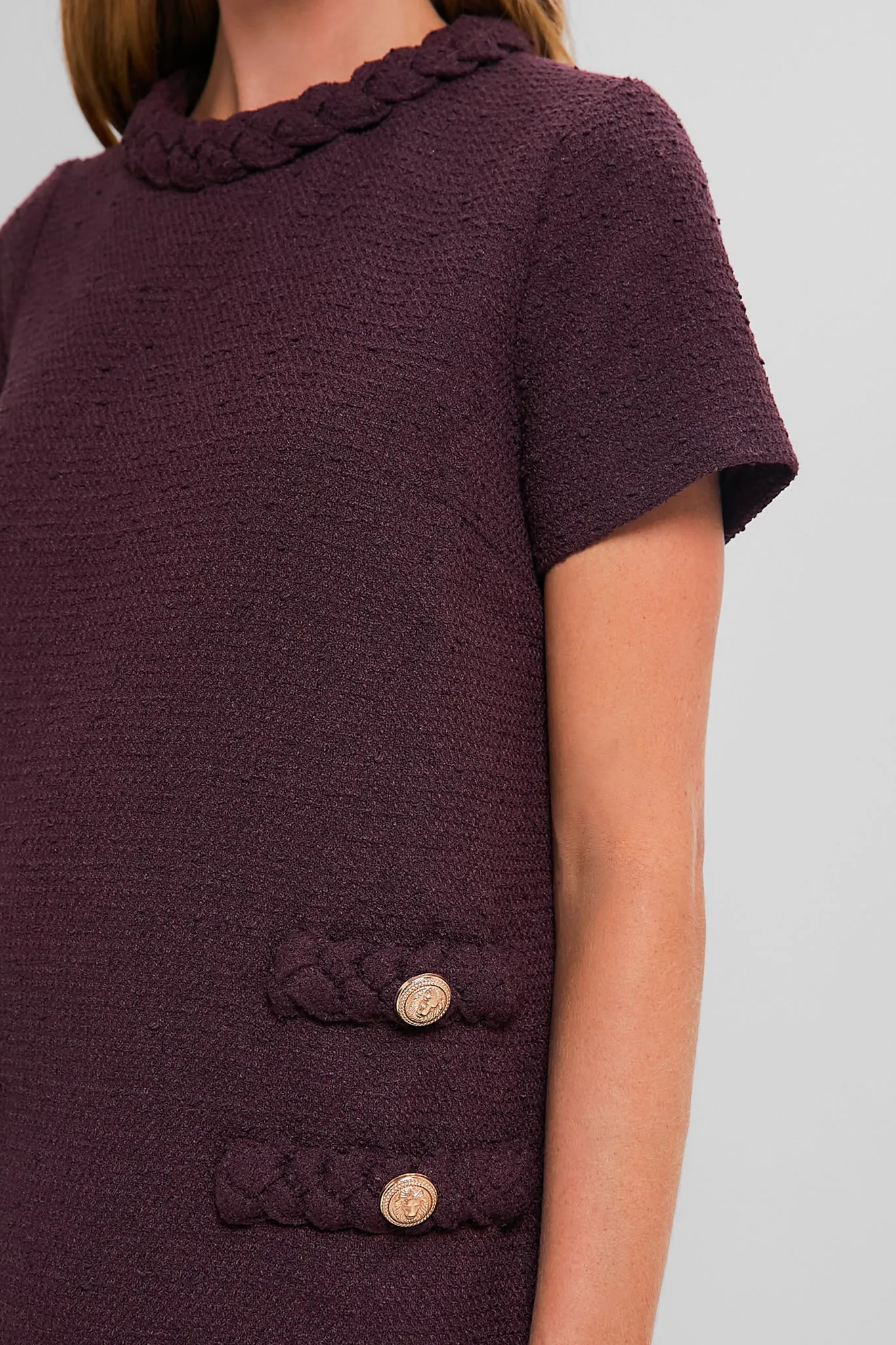 Oxblood Tweed Jackie Dress sold by Tuckernuck product image thumbnail 5