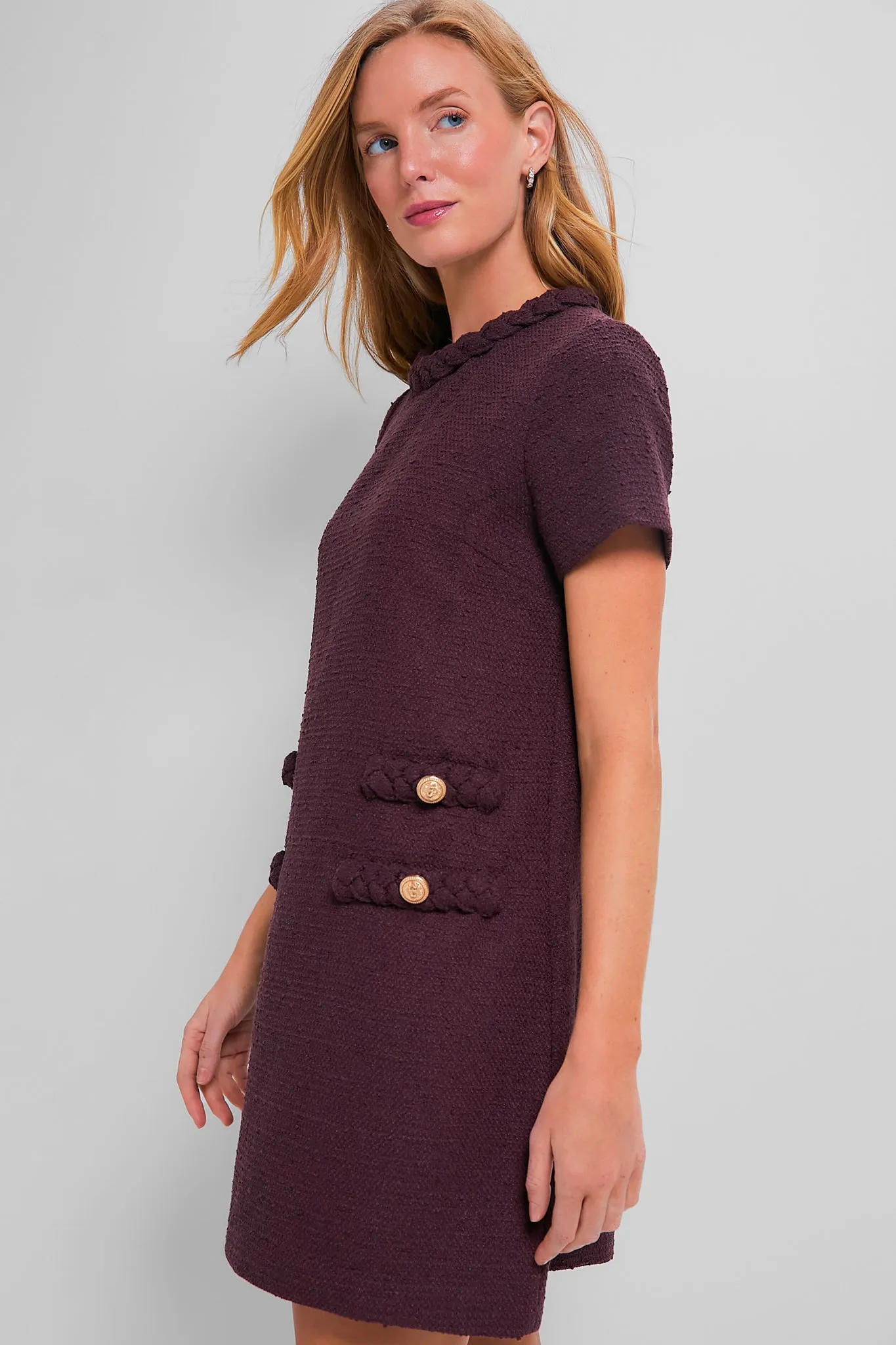Oxblood Tweed Jackie Dress sold by Tuckernuck product image thumbnail 3