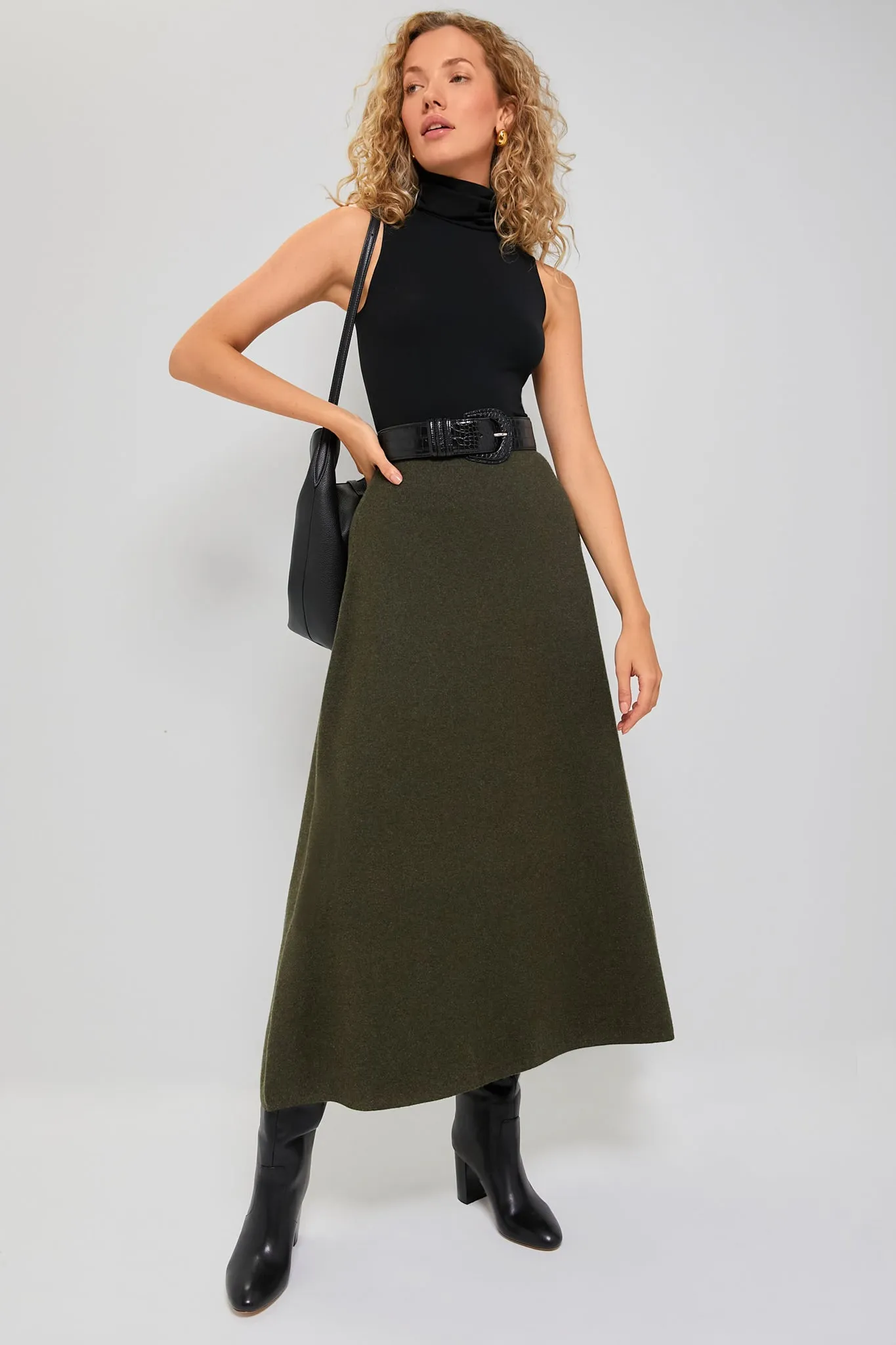 Moss Green Raye Knit Skirt sold by Tuckernuck product image thumbnail 2