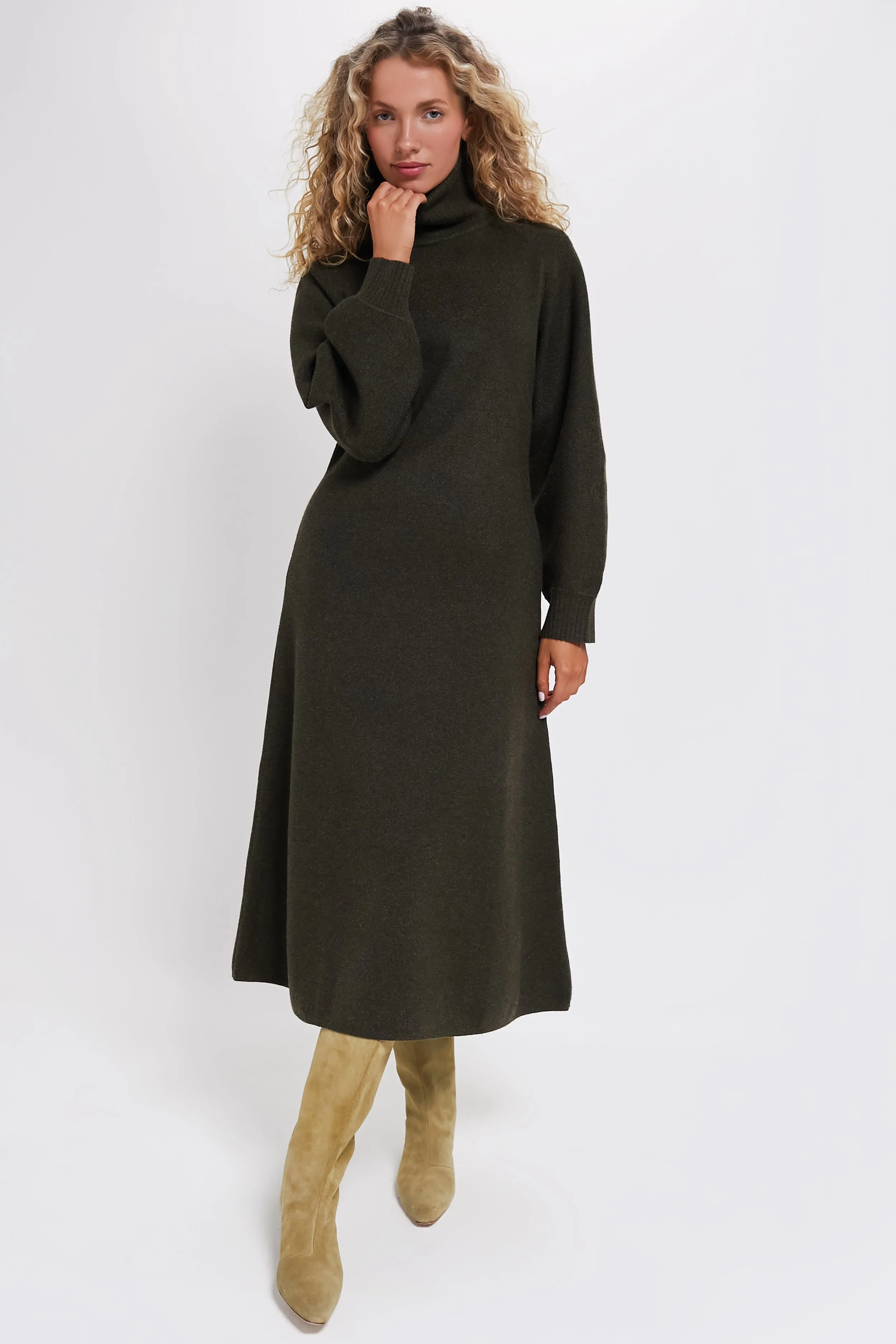 Moss Green Torie Sweater Dress sold by Tuckernuck