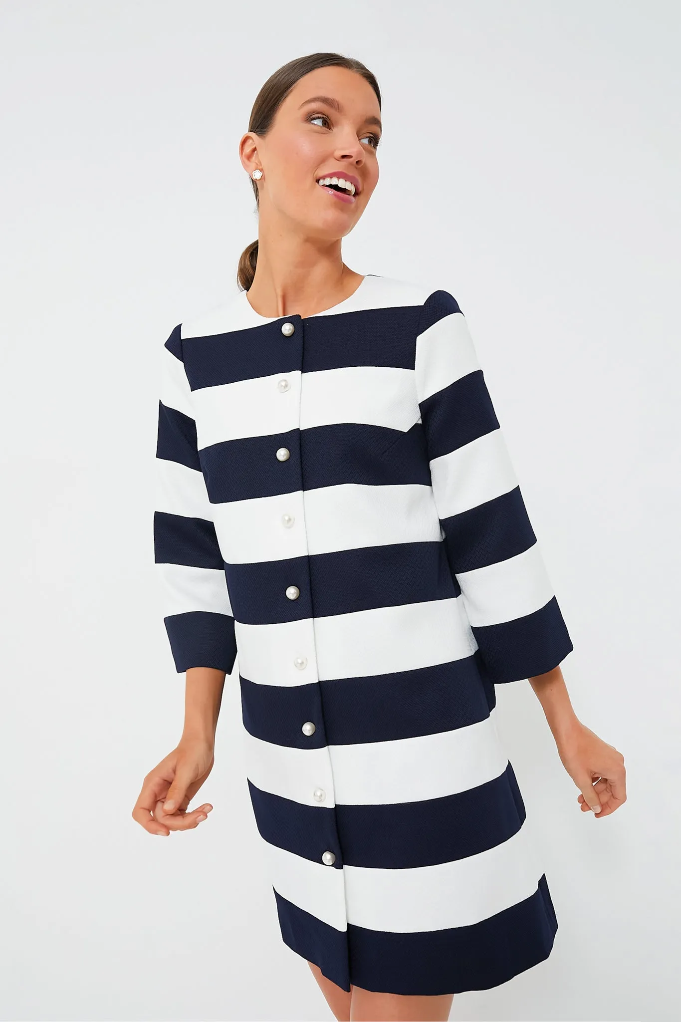 Gold Lilia Pave Stud Earrings sold by Tuckernuck product image thumbnail 3