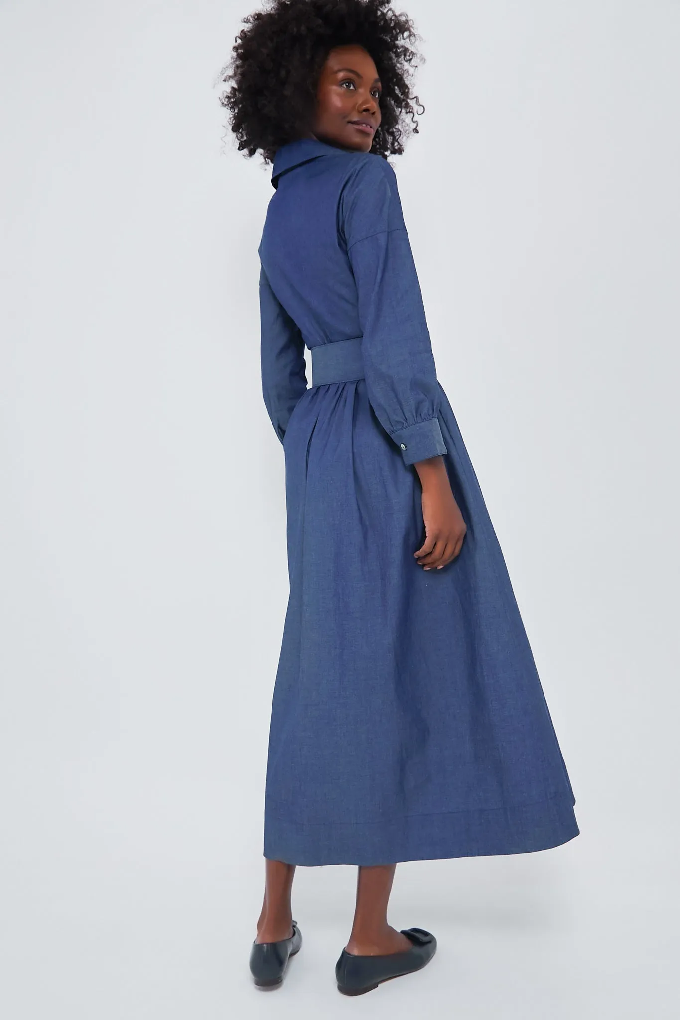 Chambray Comporta Dress sold by Tuckernuck product image thumbnail 4