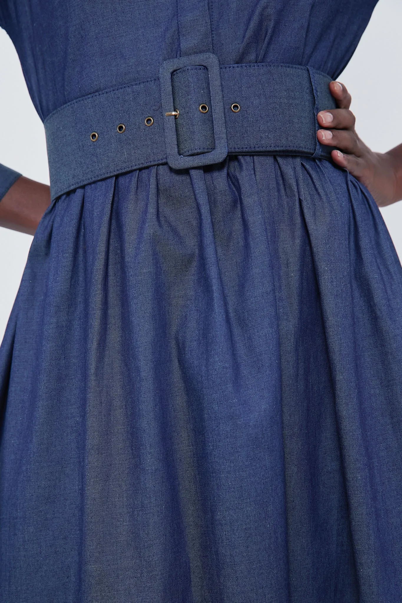 Chambray Comporta Dress sold by Tuckernuck product image thumbnail 5