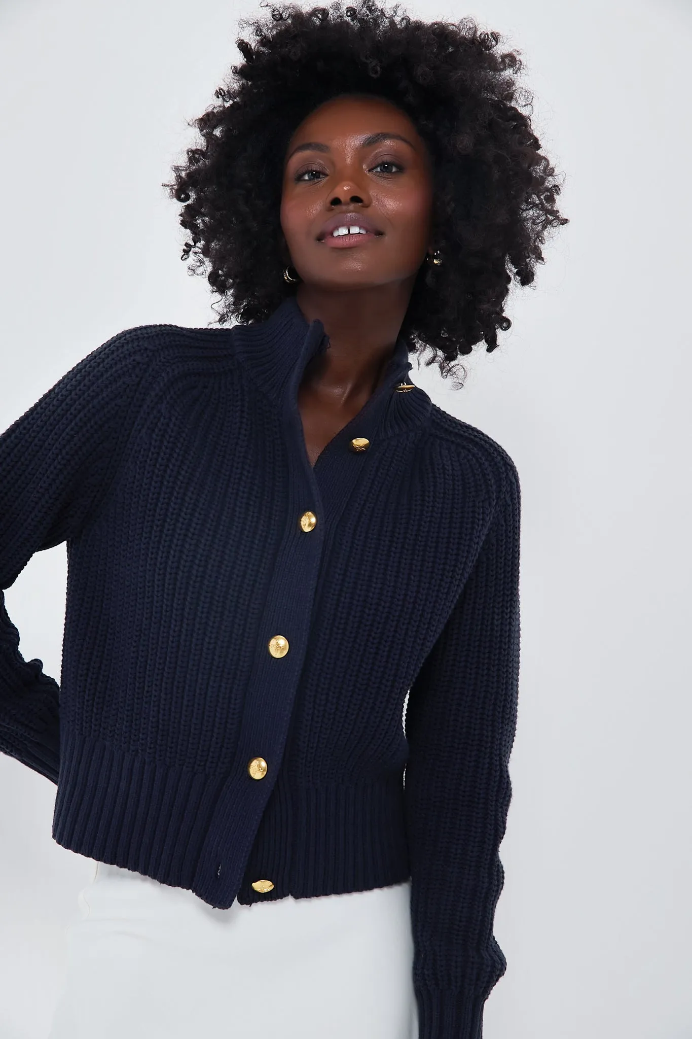 Navy Chelsea Cardigan sold by Tuckernuck