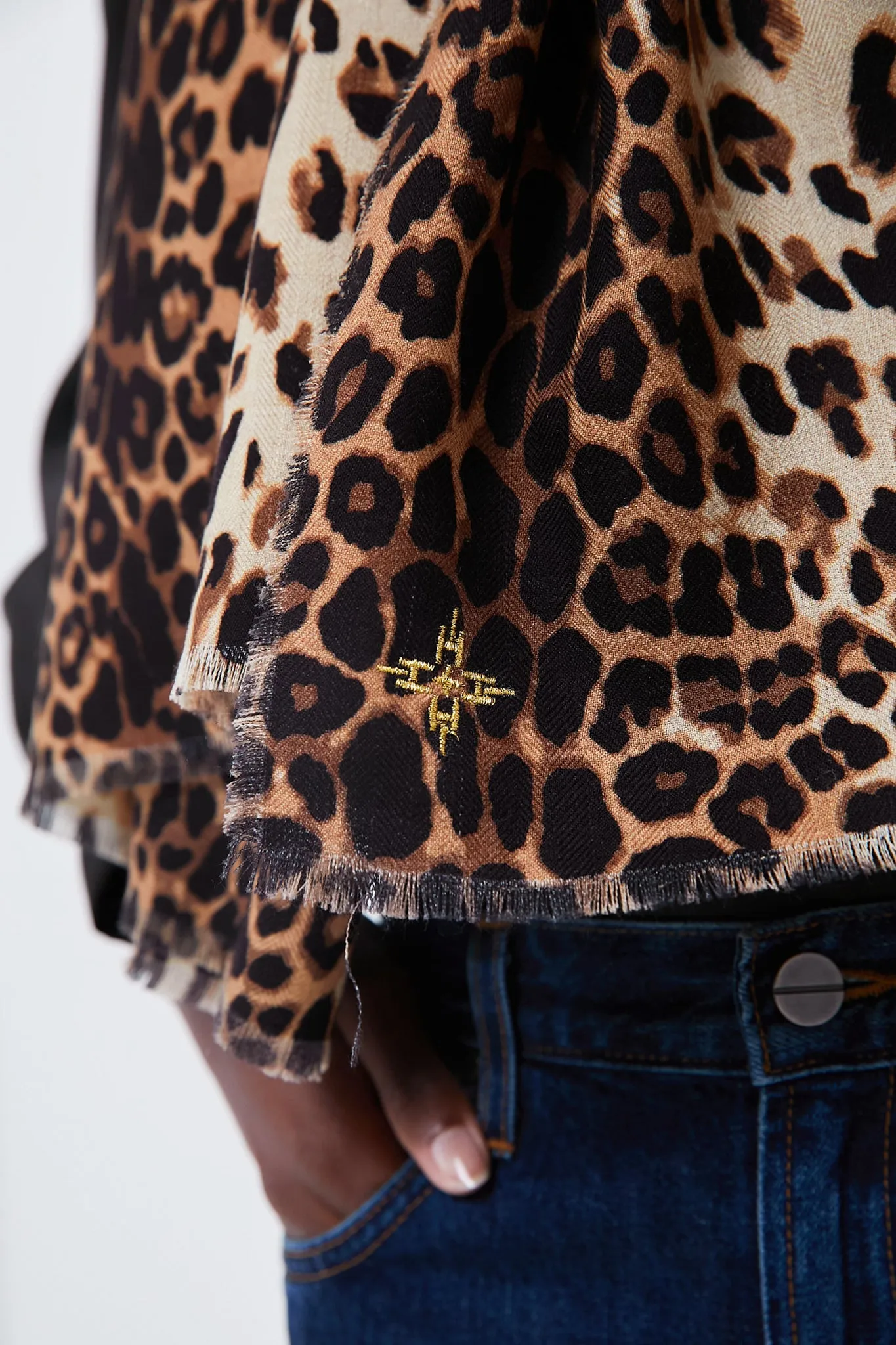 Leopard Lady P Scarf sold by Tuckernuck product image thumbnail 5