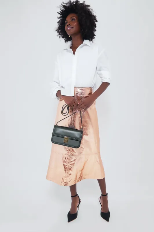 Gold Metallic London Skirt sold by Tuckernuck