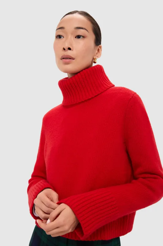 Fall Red Wool Cashmere Blend Turtleneck sold by Tuckernuck