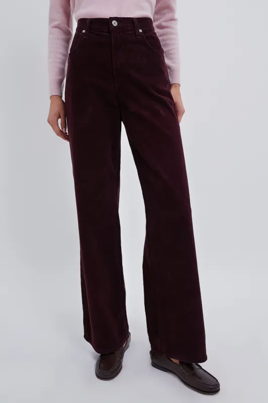 Bordeaux Annina Trouser Cord made by Citizens Of Humanity